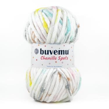 Imagem de Buvemu Manchas de chenille multicolorido, super volumoso, fácil e rápido, tricô para brinquedos de pelúcia Amigurmi, cobertor, 100% micropoliéster, 100 gramas (100 g) 74 jardas (68 metros) (1, pontos
