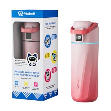 Imagem de Garrafa de água inteligente Boost com lembrete e rastreador, garrafa de água infantil de 473 ml para escola, ímãs de geladeira DIY, aço inoxidável isolado a vácuo sem BPA, presente ideal para Natal