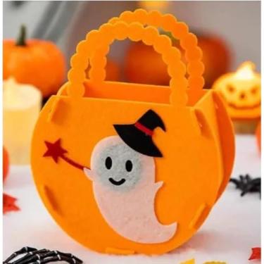 Imagem de Bolsa de doces de Halloween, pacotes de sacolas, presente reutilizável de festa de doces, leve, fácil de transportar ao sair