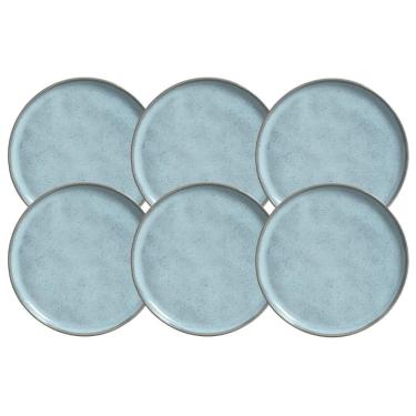 Imagem de Jogo De Pratos Fundo Bio Breeze 22,5Cm 830Ml Kit 6 Pçs Azul