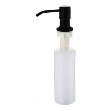 Imagem de 2X Dispenser Preto Detergente Porta Sabonete Liquido Embutir