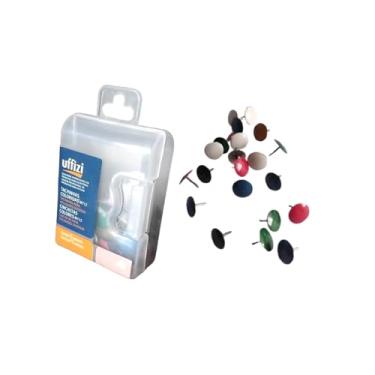 Imagem de Percevejo Tachinha Colorida – 75 Unidades | Caixinha Prática