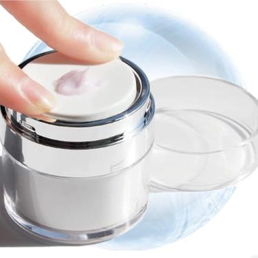 Imagem de Frasco de bomba Airless – Frasco de bomba de ar de 48 g para creme, dispensador de loção de viagem, recipiente hidratante de bomba, dispensador de loção com bomba, frascos de cosméticos para loção de