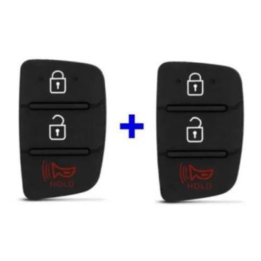 Imagem de 2 capas botão frontais da chave canivete de borracha HB20, somente a c