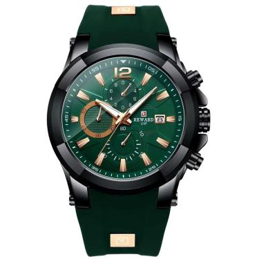 Imagem de Relógio Masculino Silicone A Prova D´agua Esportivo Quartzo Verde