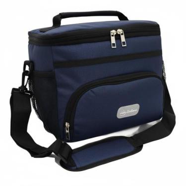 Imagem de Bolsa Termica Marmita Espaçosa Trabalho Viagem 2 Compartimentos - Fit,