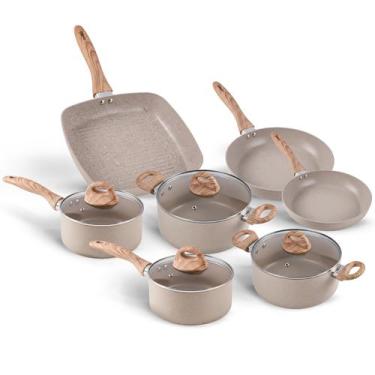 Imagem de Jogo de Panelas 7 peças Smart Plus Areia indução Brinox