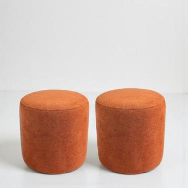 Imagem de Kit 2 Puff Perse Redondo Organico Puffe Decorativo Tecido boucle - Vic