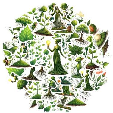 Imagem de 50 peças, natureza, plantas, vegetação, ecológica, floresta, professor, recompensa, adesivos, materiais escolares, artigos de papelaria, adesivos para laptop, para laptop, para laptop, capacete, skate