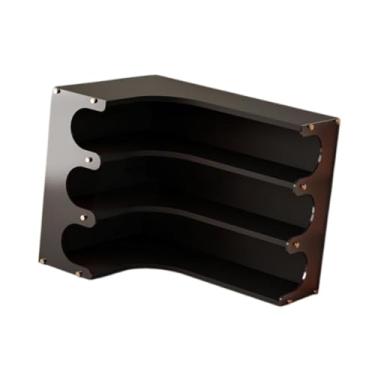 Imagem de Bothyi Organizador de canto para mesa, prateleira organizadora de, suporte moderno para canecas de café, suporte para xícaras, prateleira de madeira, Preto