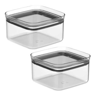 Imagem de Kit 2 Pote De Temperos Condimento Hermetico 1L Ou Retangular