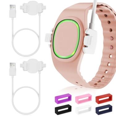 Imagem de ZOOROO Pacote com 2 carregadores Magic Band compatíveis com o carregador Disney-Magic Band Plus, carregador de substituição de 1 m, compatível apenas com Disney-Magic Band+, branco