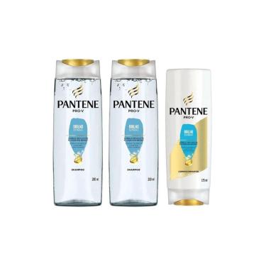 Imagem de Kit Pantene Brilho Extremo 2 Shampoo 200Ml + 1 Cond 175Ml