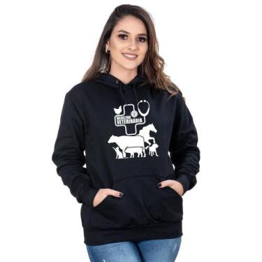 Imagem de Blusa Moletom Feminina Veterinária Bolso Canguru Conforto - Campero, M