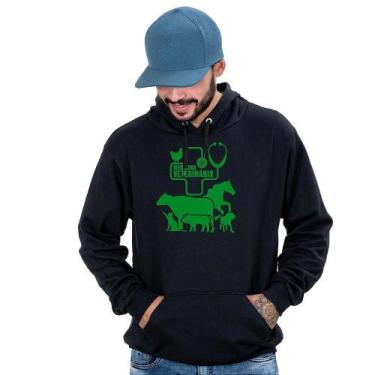 Imagem de Blusa Moletom Masculina Veterinária Bolso Canguru Conforto - Campero, 