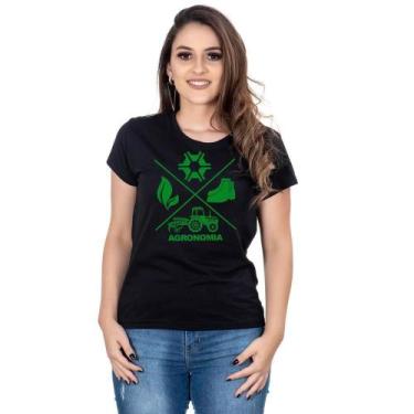 Imagem de Camiseta Country Feminina Algodão Agronomia Manga Curta - Campero, GG,
