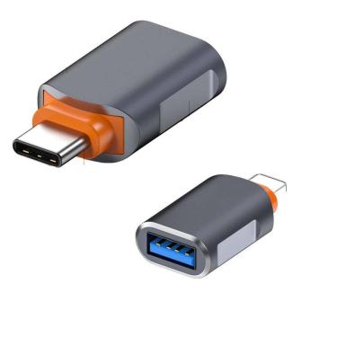 Imagem de Adaptador Tipo C Usb C Macho Otg Usb Femea 3.0 5Gbps 120W