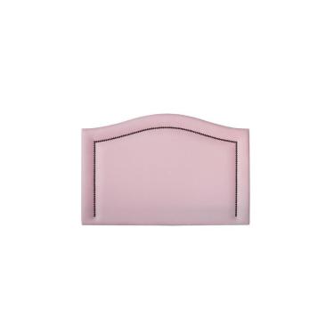 Imagem de Cabeceira Solteiro Curva Luxo 90x60 Courino Rosa - Tachas Fumê