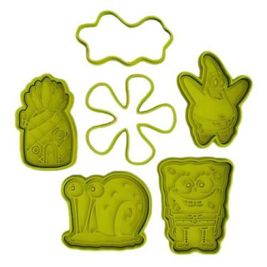 Imagem de Cortador Biscoito Molde Forma BOB ESPONJA Marcador Carimbo Pasta Ameri