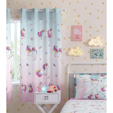 Imagem de Cortina Infantil Unicórnio 2,80M X 1,80M Santista