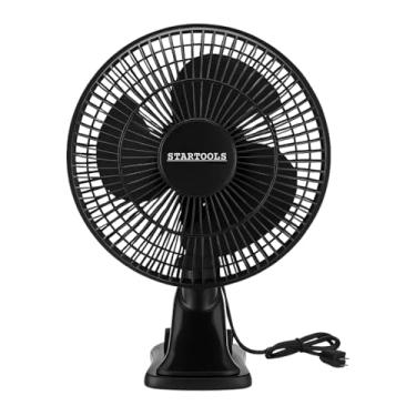 Imagem de Ventilador De Mesa Compacto Forte Portátil Silencioso 40cm 110v ou 220v Preto com Oscilação e Clipe Para Fixação (220, Volts)