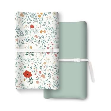 Imagem de TotChill Capa para trocador de fraldas extra elástica, ultramacia de malha de jérsei premium, unissex para meninos e meninas, serve para todas as mesas/cômoda padrão - pacote com 2