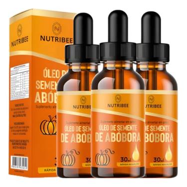 Imagem de Kit 3 Óleo De Semente De Abóbora com Vitamina E em Gotas 100% Pura