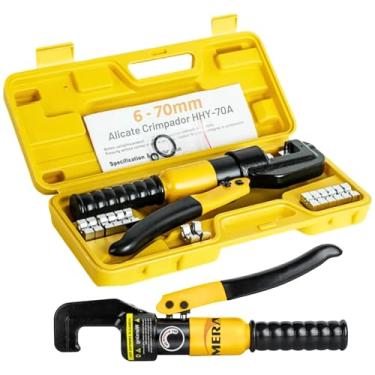 Imagem de Alicate de Crimpagem HHY-70 Prensa Terminal de 06 à 70mm, Alívio Rápido de Pressão e Retorno do Óleo - Merax