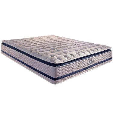 Imagem de Colchão Casal Espuma Viscoelástico Visco Gel Molas Ensacadas Masterpocket Blue Pillow Top (138x188x32) - Paropas