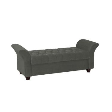 Imagem de Recamier Divã Morabe P04 160 Cm Suede Cinza Escuro Tca 958