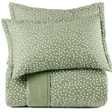 Imagem de Jogo de Colcha Queen Malha Fio Penteado Altenburg - 100% Algodão - 3 Peças - Cobreleito Dupla Face (Verde Bits)