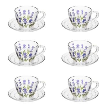 Imagem de Conjunto 06 Xícaras de Cafezinho 80 ml Lavanda Lyor