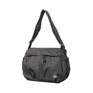 Imagem de Daclubmenxy Bolsa de ombro feminina - Bolsa Hobo grande com alça ajustável, bolsa transversal de nylon, bolsa Hobo, Preto, Medium/Large, Urbano