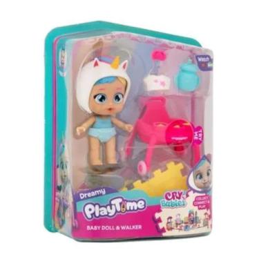 Imagem de Boneca Infantil Cry Babies Playtime Dreamy com Carrinho Multikids - BR