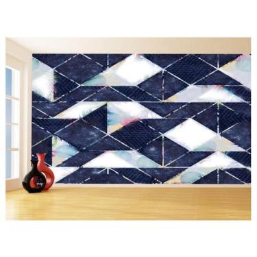 Imagem de Papel De Parede 3D Estilo Marmore Cores Formas 3,5M Mbr42 - Você Decor