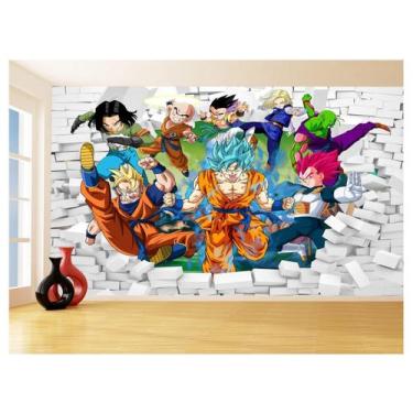 Imagem de Papel De Parede 3D Dragon Ball Goku Vegeta Anime 3,5M Dbz33 - Você Dec