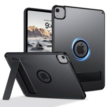 Imagem de Telaso Capa magnética para iPad Air de 13 polegadas M3 2025/M2 2024 com suporte invisível para retrato/paisagem, traseira fosca translúcida, amortecedor de TPU macio, à prova de choque, proteção para