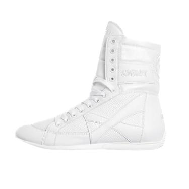 Imagem de Tênis de boxe Superare – Botas de combate MMA Kick Boxing Pro e tênis de treino para treino masculino e feminino, Branco, 37