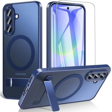 Imagem de Zhendecase Capa para Samsung Galaxy A56 5G, capa magnética fosca para celular com 1 protetor de tela, capa de telefone à prova de choque para Samsung Galaxy A36 5G/A56 5G 6,7 polegadas [proteção de