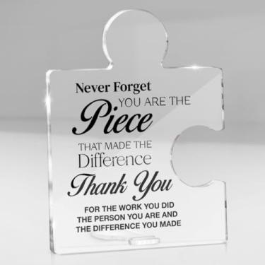 Imagem de Presentes de agradecimento para colegas de trabalho, presente de despedida de aposentadoria para colegas de trabalho, nunca se esqueça de que você é a peça que fez a diferença, peça de quebra-cabeça