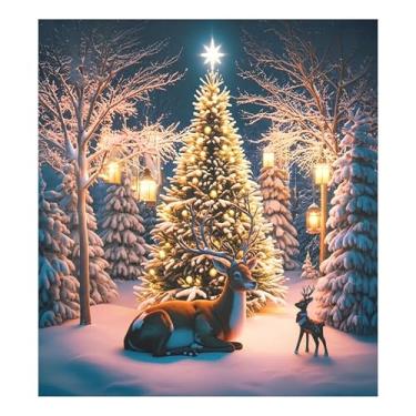 Imagem de SEHANY Capa magnética para lava-louças de árvore de Natal, adesivos magnéticos para decoração de Natal antiarranhões para painel de geladeira e lava-louças, decoração de Natal de cozinha doméstica 58