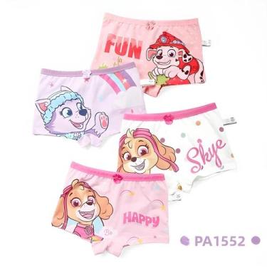 Imagem de Conjunto De 4 Calcinhas De Algodão Para Meninas Com Estampa Da Patrulh