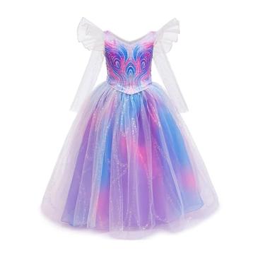 Imagem de Jqoakpo Vestidos de tule para meninas Glinda com lantejoulas para festa de aniversário de Natal roupas de princesa Glenda Halloween, Roxa, 4-5Y