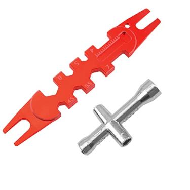 Imagem de Vgoohobby RC Ball End Remover RC Ball Joint Tool Multifunction Wrench w/Mini Hex Socket Wrench Compatible with Traxxas Axial Arrma Redcat HSP ECX Tamiya HPI RC Car (Red)