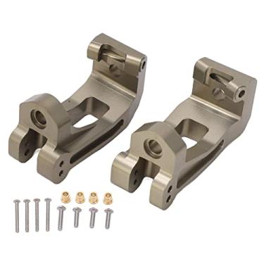 Imagem de CUOFYUNL 2 unidades RC bloco de rodízio frontal C Hub liga de alumínio 1/8 para carrinho de trenó 95076-4 (Cinza)