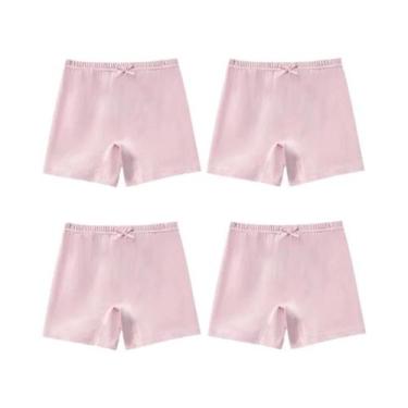 Imagem de Calcinhas De Algodão Macio E Respirável Para Meninas, 4 Peças, Cores S