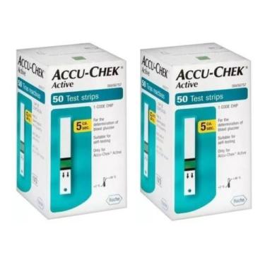 Imagem de Kit 2x Tiras Accu Chek Active com 50 unidades - Roche