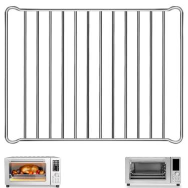 Imagem de GWYXC Peças de reposição para fritadeira a ar Nuwave Bravo 12 em 1 21 Qt Air Fryer Torradeira Forno, Conjunto de 2 peças de aço inoxidável Air Fryer Wire Rack Acessórios Assadeira a Vapor Grelha