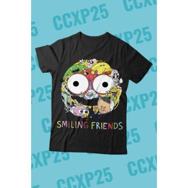 Imagem de Camiseta Cartoon Network Smiling Friends - Piticas, M, Preto, Unissex