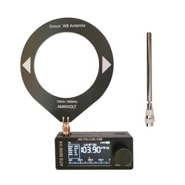 Imagem de Mini rádio SI4732 atualizado, rádio de ondas curtas ATS MINI V4, com amplificador de fone de ouvido integrado e Hi-Z, revestimento de metal requintado, receptor portátil AM/FM/LSB/USB para uso externo